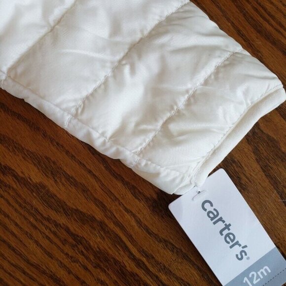 Carters Baby Girls Layette 4 Sherpa Hoodie Full Zip Up Jacket Size 12 Months - Picture 8 of 10